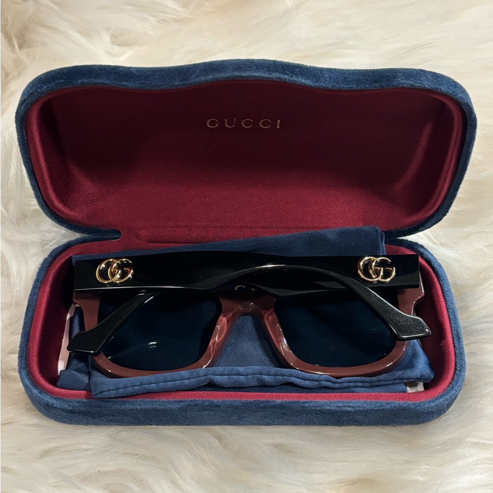 Gucci GG0998S Sunglasses Brown/Black in Case EUC - Picture 2 of 14